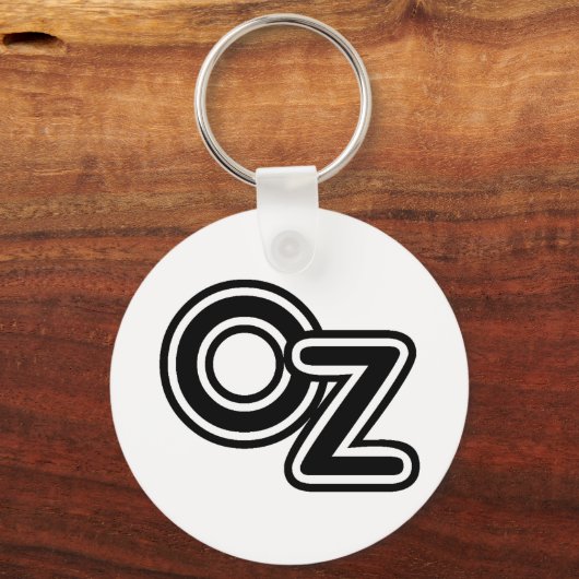 Klassieke zwart-witte tovenaar van Oz-sprookje Sleutelhanger (Achterkant)