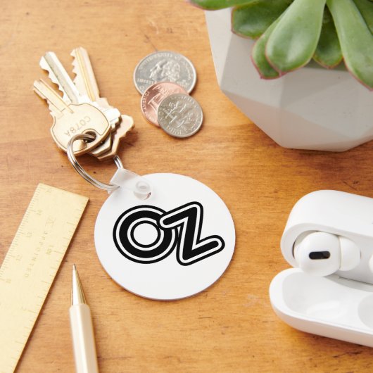 Klassieke zwart-witte tovenaar van Oz-sprookje Sleutelhanger (Bureau)