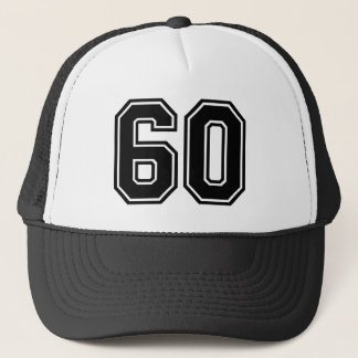 Klassieke zwarte 60e verjaardag Trucker Hat Pet