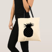 Klassieke zwarte anananas tote bag (Voorkant (product))