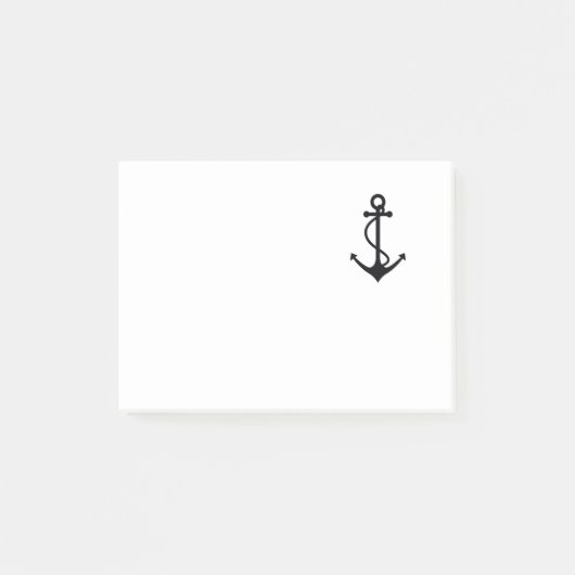 Klassieke zwarte anchor post-it® notes (Voorkant)