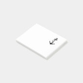 Klassieke zwarte anchor post-it® notes (Schuin)