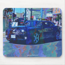 Klassieke zwarte auto Collectible Art Mousepad