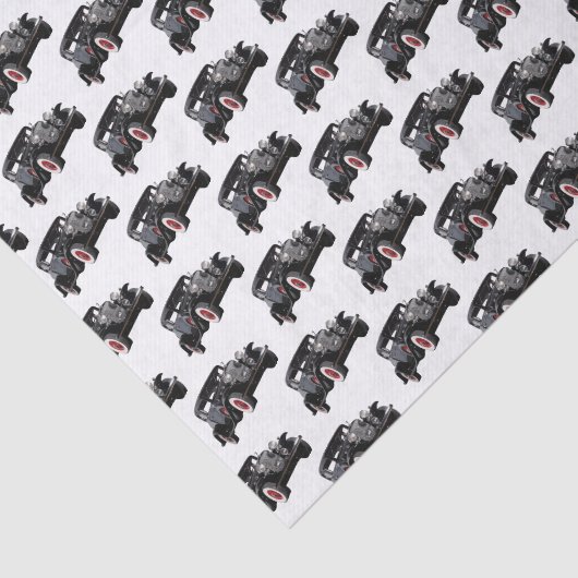 Klassieke  zwarte auto tissuepapier (Detail)