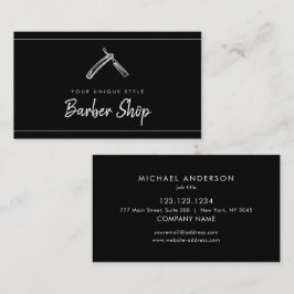 Klassieke zwarte  Barber Tools Barbershop Visitekaartje