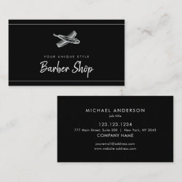 Klassieke zwarte  Barber Tools Barbershop Visitekaartje