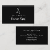 Klassieke zwarte Barber Tools Barbershop Visitekaartje (Voorkant / Achterkant)