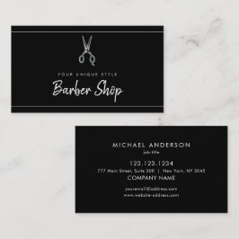 Klassieke zwarte  Barber Tools Barbershop Visitekaartje