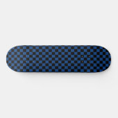 Klassieke zwarte & blauwe checkbord persoonlijk skateboard (Horizontaal)
