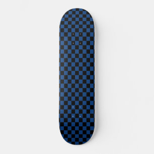 Klassieke zwarte & blauwe checkbord persoonlijk skateboard