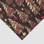 Klassieke zwarte, Bourgondische en gouden kerstbom Tissuepapier (Detail)