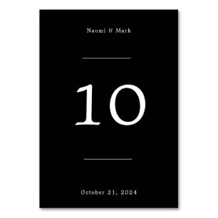 Klassieke zwarte bruiloft kaart