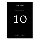 Klassieke zwarte bruiloft kaart (Achterkant)