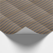 Klassieke zwarte bruine gouden strepen en vierkant cadeaupapier (Hoek)