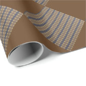 Klassieke zwarte bruine gouden strepen en vierkant cadeaupapier (Rol Hoek)