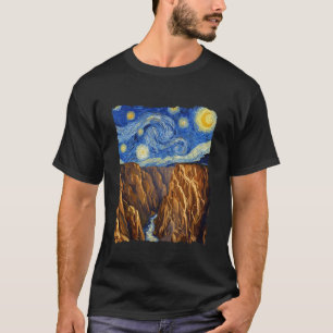 Klassieke Zwarte Canyon National Park Sterrennacht T-shirt