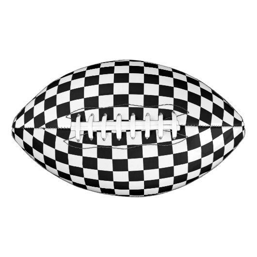 Klassieke zwarte checkboard - wit patroon american football (Voorkant)