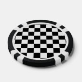 Klassieke zwarte checkboard - wit patroon poker chips (Enkel)