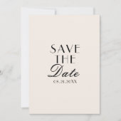 Klassieke zwarte crème Oude Geld Luxe Bruiloft Chi Save The Date (Voorkant)