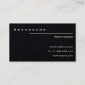 Klassieke Zwarte Custom Professional Classy Clean Visitekaartje (Voorkant)