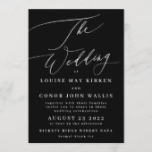 Klassieke zwarte de details van het huwelijk op ru kaart (Voorkant)