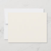Klassieke zwarte & ecru monogrammerde platte kaart (Achterkant)