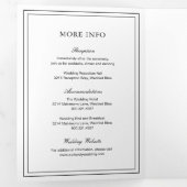 Klassieke Zwarte Elegante Bruiloft Drieluik Uitnodiging (Binnenzijde eerst)