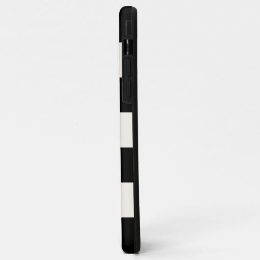 Klassieke zwarte en eiervormige witte strepen met Case-Mate iPhone case (Achterkant/links)