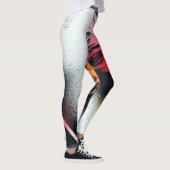 Klassieke zwarte en Oranje Leggings (Rechts)
