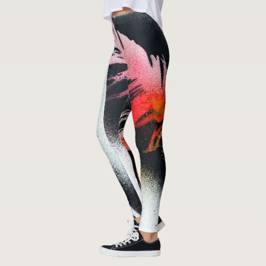 Klassieke zwarte en Oranje Leggings (Links)