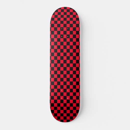 Klassieke zwarte en rode schelpkaart persoonlijk skateboard (Voorkant)