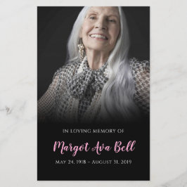 Klassieke zwarte en roze geheugenkaart | 5,5 x 8,5