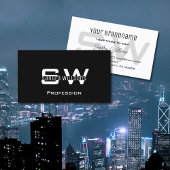 Klassieke zwarte en witte afbeelding met eenvoudig visitekaartje