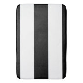 Klassieke zwarte en witte brede strepen op een badmat (Voorkant Verticaal)