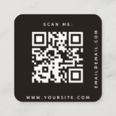 Klassieke zwarte en witte bruiloft RSVP QR Code Cl Informatiekaartje (Achterkant)