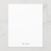 Klassieke Zwarte en Witte Budget Bruiloft Bewaar D (Achterkant)