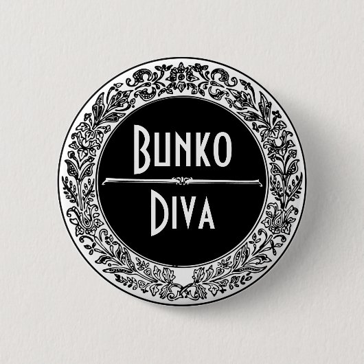 Klassieke zwarte en witte  Bunco Ronde Button 5,7 Cm (Voorkant)