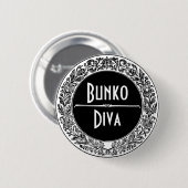 Klassieke zwarte en witte  Bunco Ronde Button 5,7 Cm (Voorkant /achterkant)