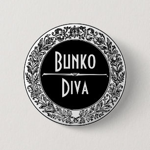 Klassieke zwarte en witte  Bunco Ronde Button 5,7 Cm