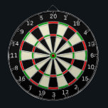 Klassieke zwarte en witte dartboard dartbord<br><div class="desc">Klassiek zwart-wit dartboard.</div>
