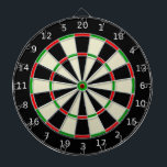 Klassieke zwarte en witte dartboard dartbord<br><div class="desc">Klassiek zwart-wit dartboard.</div>