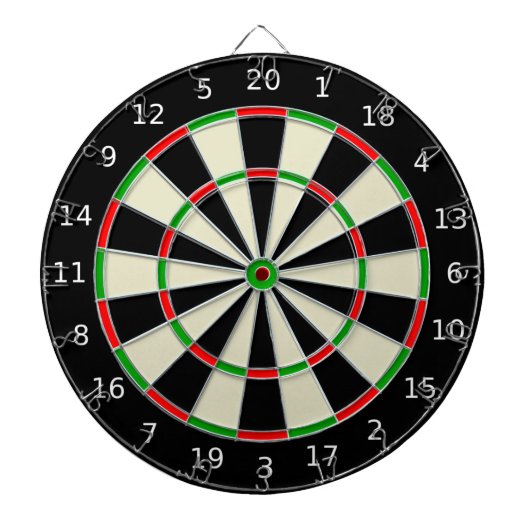 Klassieke zwarte en witte dartboard dartbord (Voorkant)