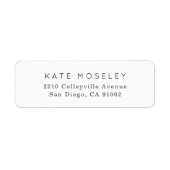 Klassieke zwarte en witte etiketten van het Adres  (Voorkant)