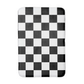 Klassieke zwarte en witte Gecontroleerde Badmat (Voorkant Verticaal)