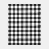 Klassieke zwarte en witte gingham controleert patr fleece deken (Voorkant)