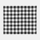 Klassieke zwarte en witte gingham controleert patr fleece deken (Voorkant (Horizontaal))