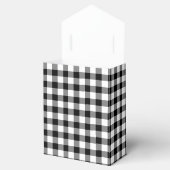 Klassieke zwarte en witte Gingham Pattern Bedankdoosjes (Geopend)
