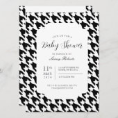 Klassieke Zwarte en Witte Houndstooth Geometrisch  Kaart (Voorkant / Achterkant)