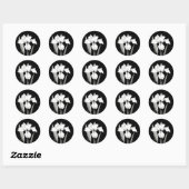 Klassieke zwarte en witte Iris-Sticker Ronde Sticker (Vel)