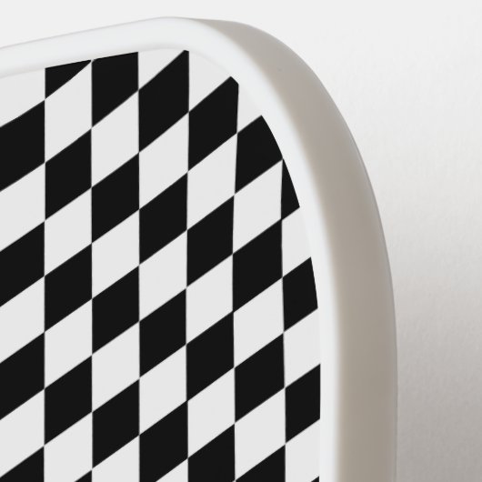 Klassieke zwarte en witte kast door STaylor Pickleball Paddle (Links Detail)